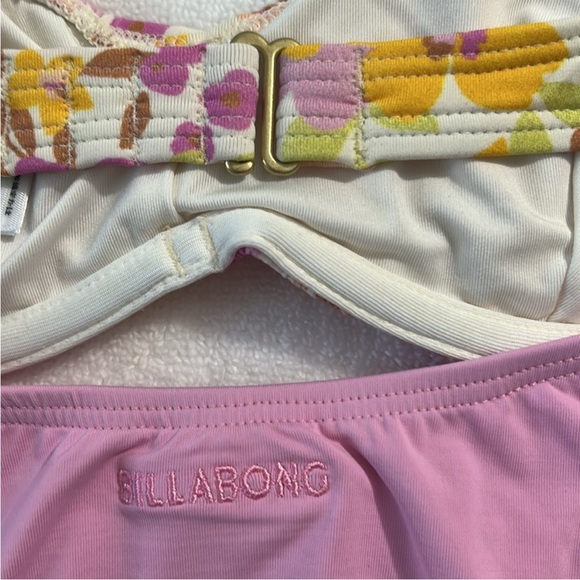 Billabong Medium Bikini Sungazers Ruched Bralette Floral Sol Searcher Hike NWT - Picture 7 of 12